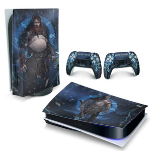 Skin Anti-Rage PS5 Fat Horizontal - God of War Ragnarok B - Pop Arte Skins