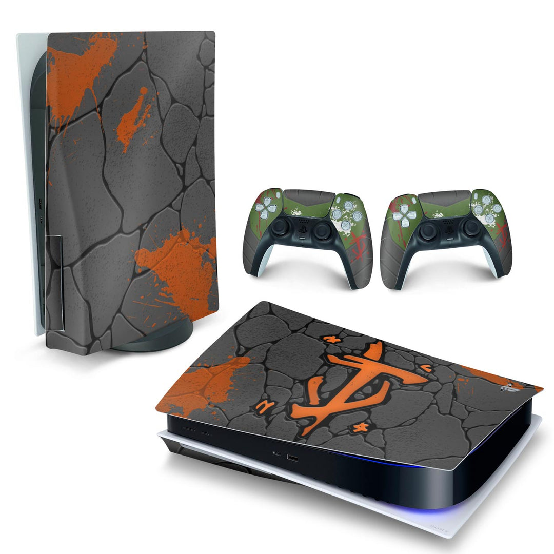 Skin Anti-Rage PS5 Fat Horizontal - Doom: The Dark Ages - Pop Arte Skins