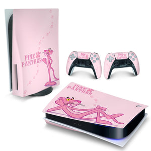 Skin Anti-Rage PS5 Fat Horizontal - Pantera Cor de Rosa - Pop Arte Skins