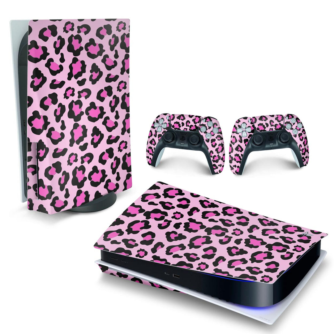 Skin Anti-Rage PS5 Fat Horizontal - Onça Rosa