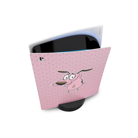 Skin Anti-Rage PS5 Fat Vertical - Coragem: O Cão Covarde
