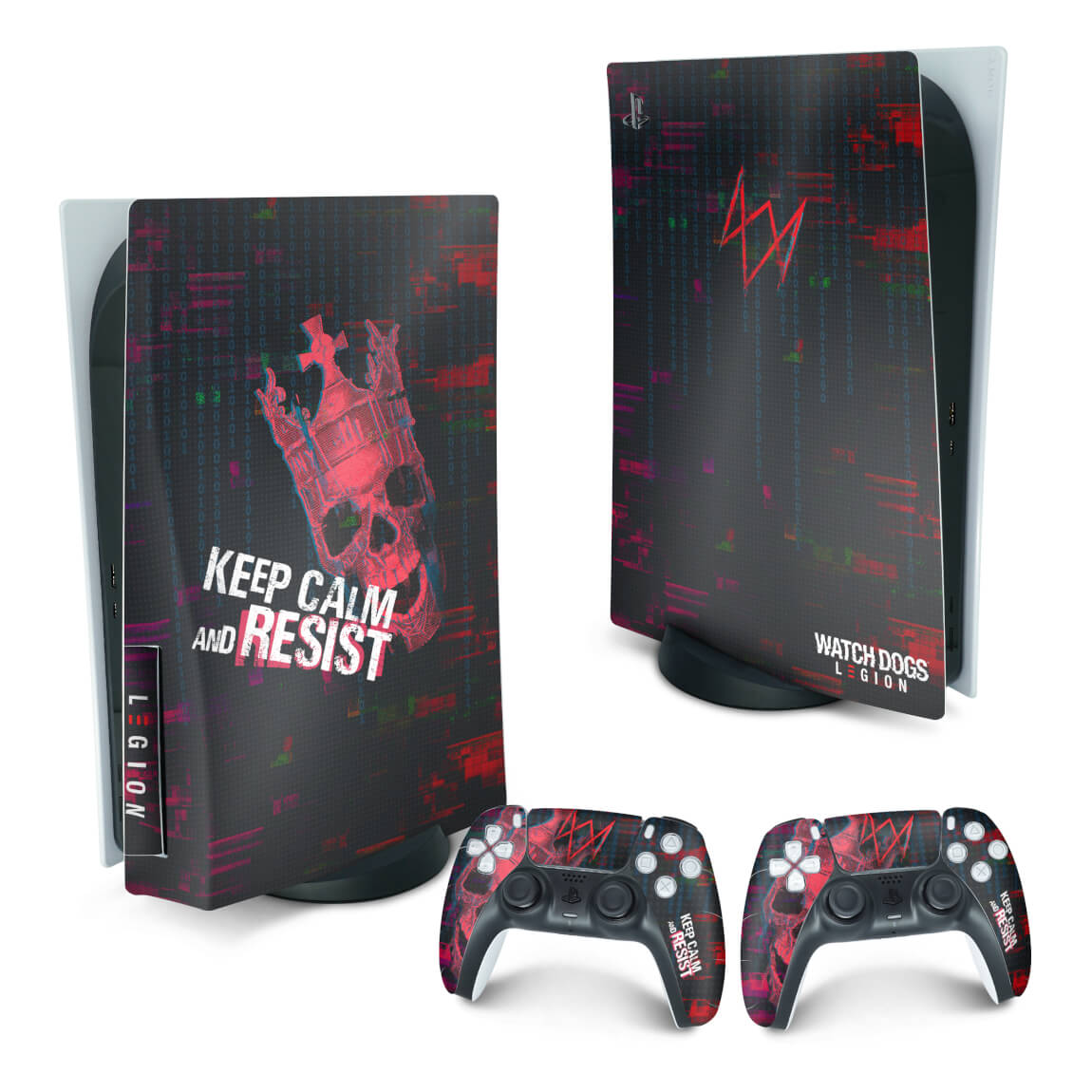 Skin Anti-Rage PS5 Fat Vertical - Watch Dogs Legion