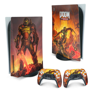 Skin Anti-Rage PS5 Fat Vertical - Doom Eternal - Pop Arte Skins