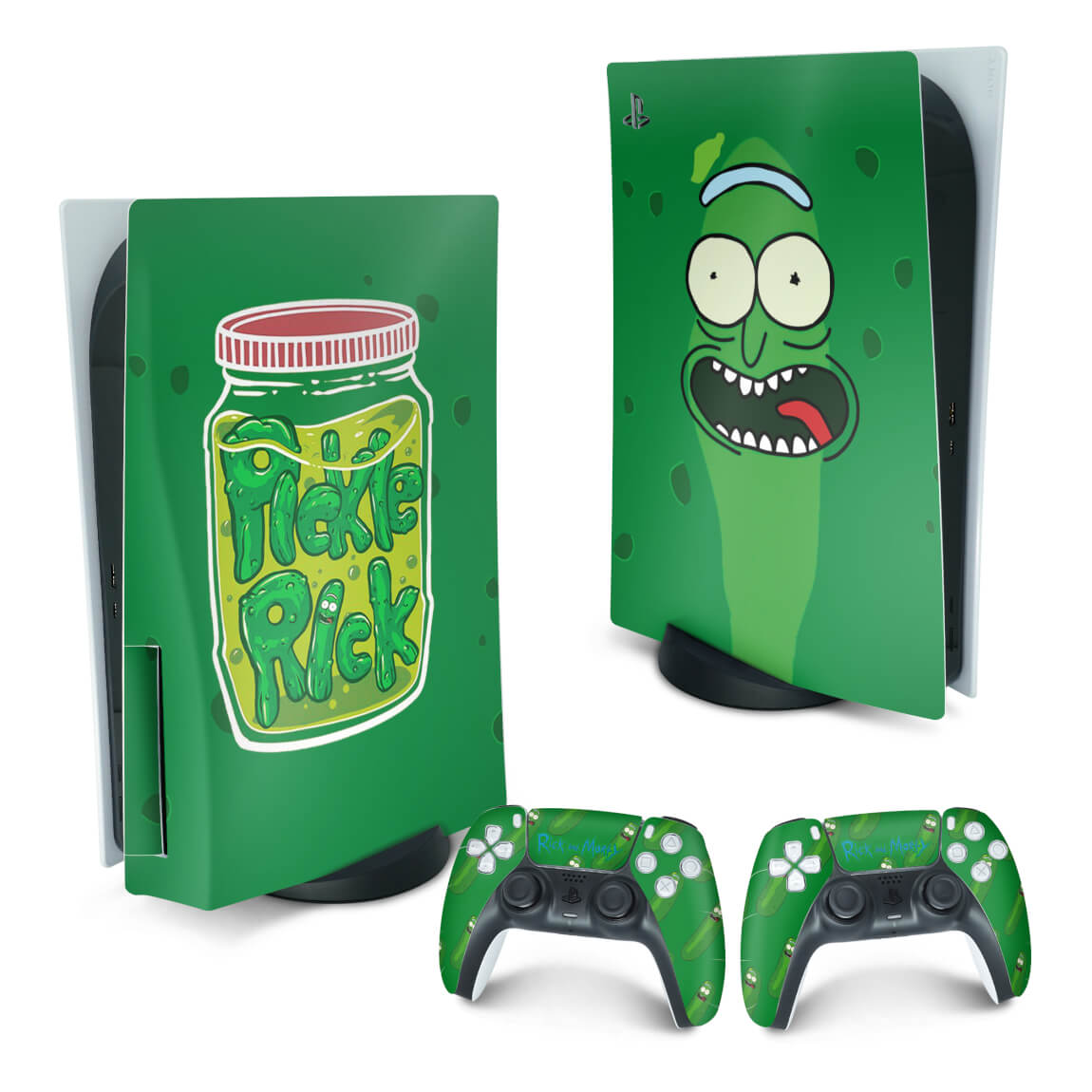 Skin Anti-Rage PS5 Fat Vertical - Pickle Rick And Morty