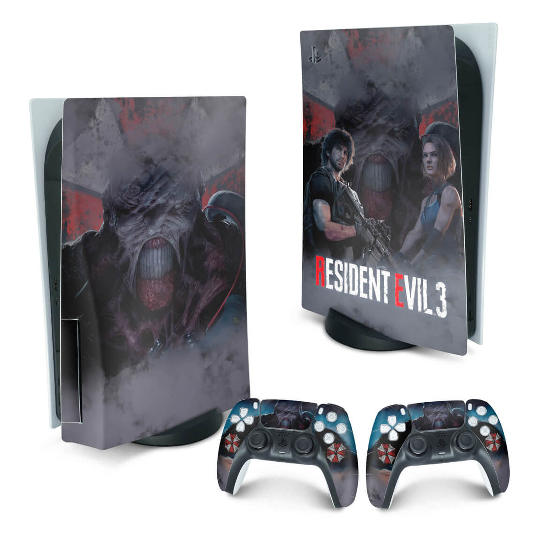 Skin Anti-Rage PS5 Fat Vertical - Resident Evil 3 Remake - Pop Arte Skins