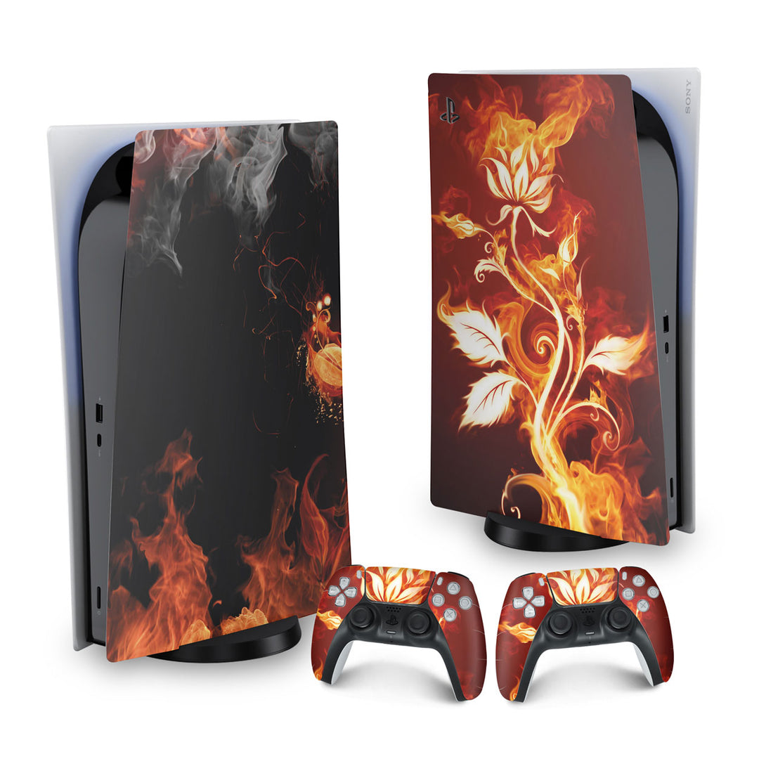 Skin Anti-Rage PS5 Fat Vertical - Fire Flower - Pop Arte Skins - foto 9