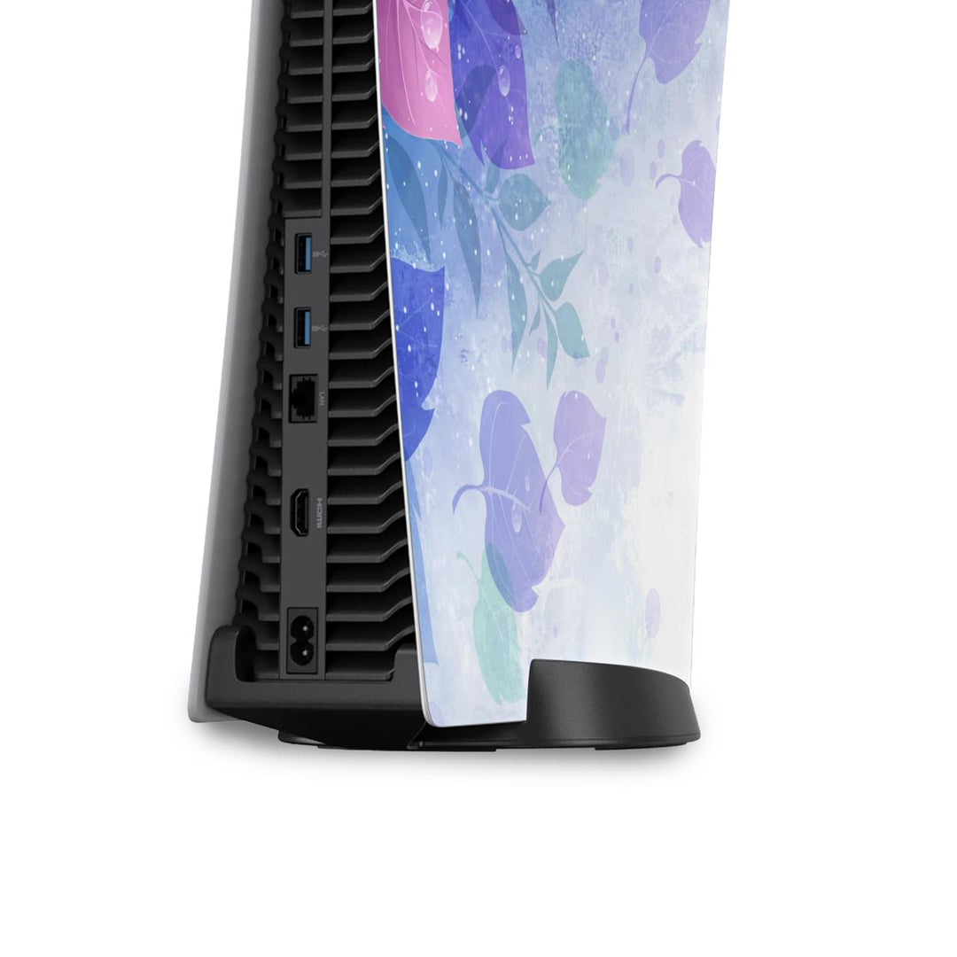 Skin Anti-Rage PS5 Fat Vertical - Folhas Lilás - Pop Arte Skins - foto 4