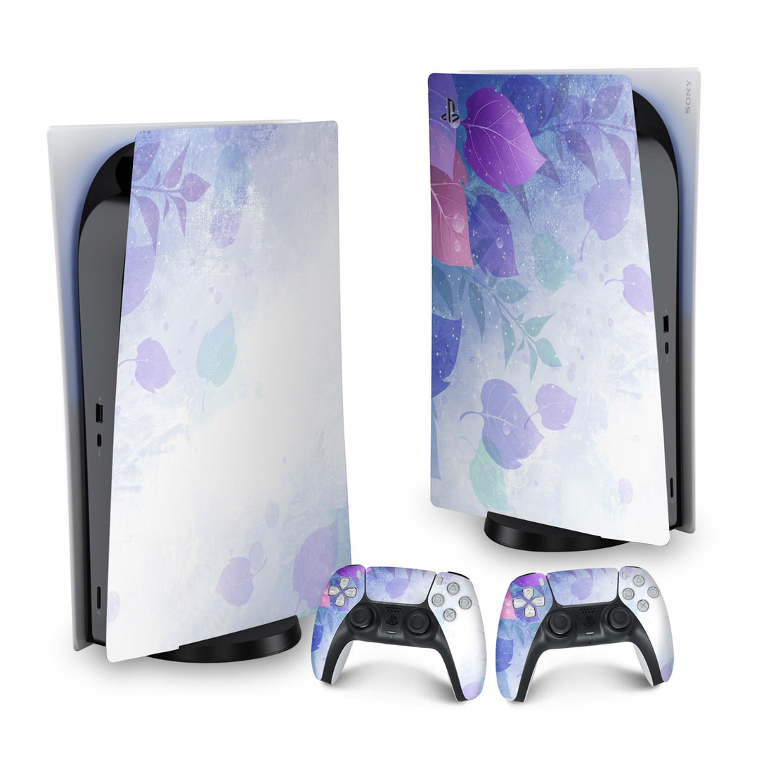 Skin Anti-Rage PS5 Fat Vertical - Folhas Lilás - Pop Arte Skins - foto 9