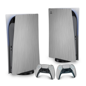 Skin Anti-Rage PS5 Fat Vertical - Aço Escovado Cinza