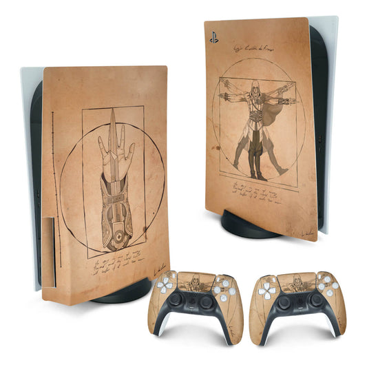 Skin Anti-Rage PS5 Fat Vertical - Assassin’S Creed Vitruviano