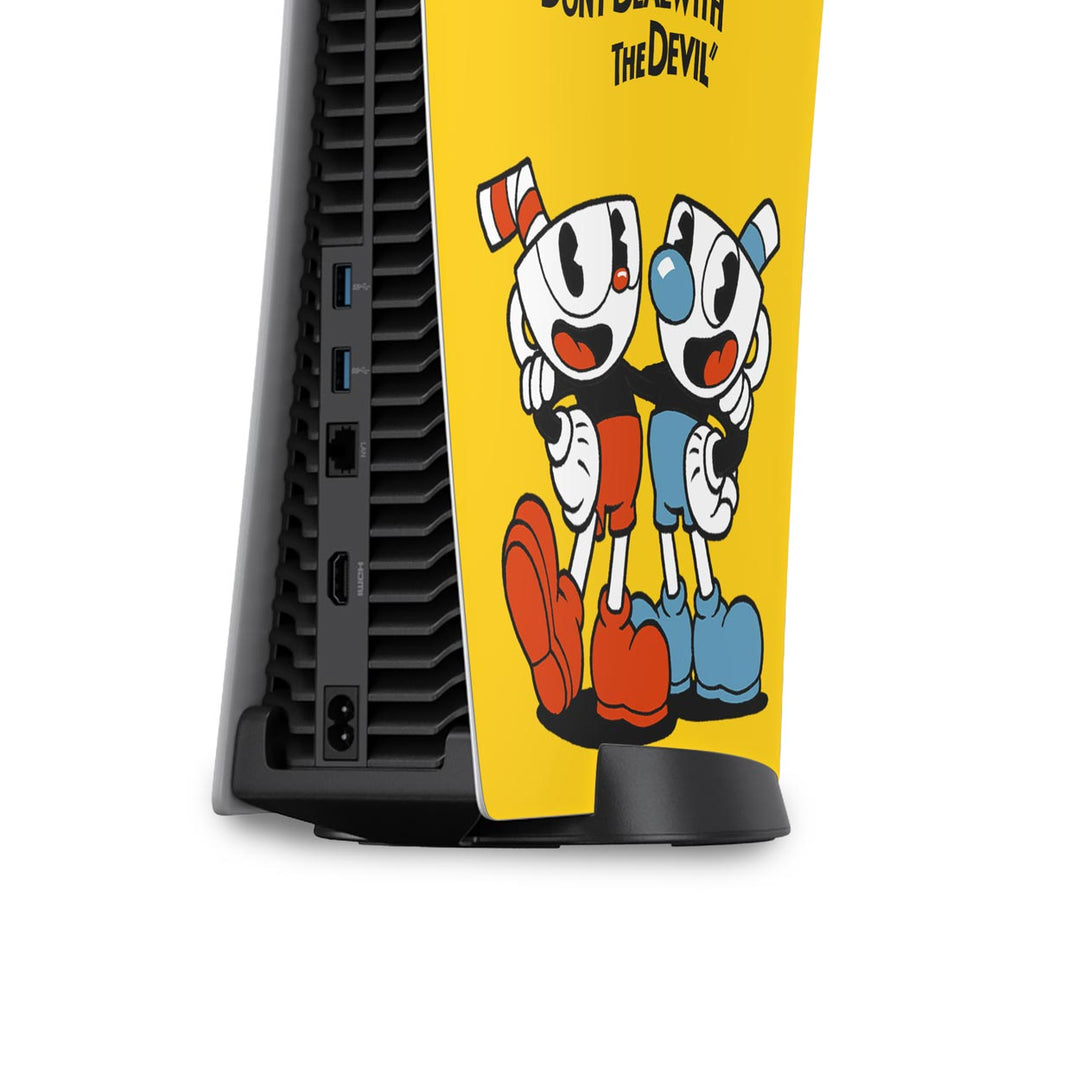Skin Anti-Rage PS5 Fat Vertical - Cuphead - Pop Arte Skins - foto 4