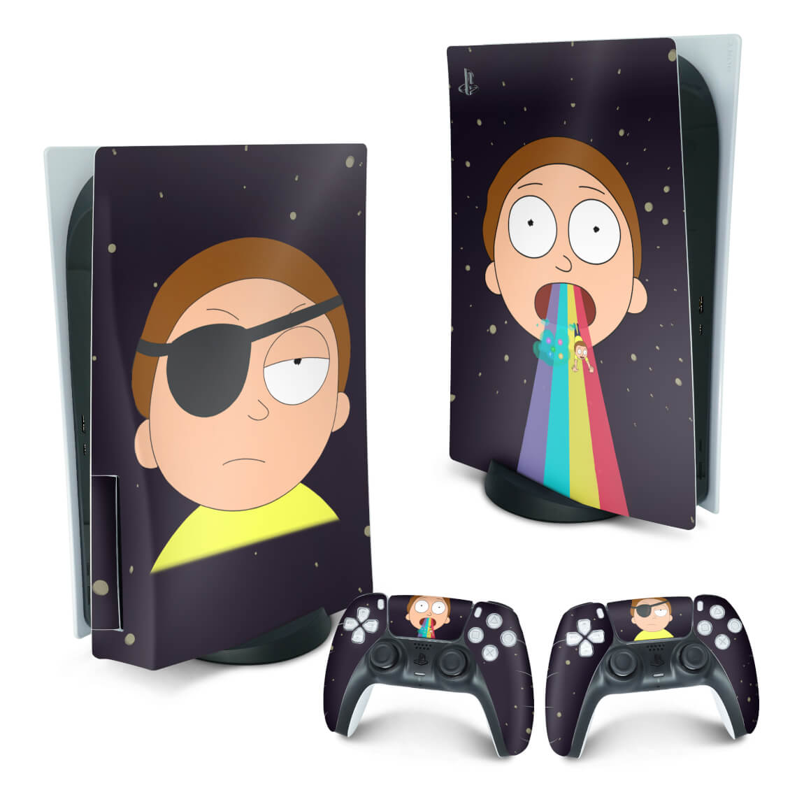 Skin Anti-Rage PS5 Fat Vertical - Morty Rick And Morty