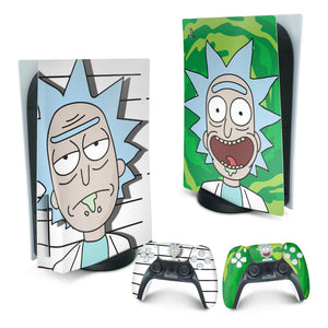 Skin Anti-Rage PS5 Fat Vertical - Rick And Morty - Pop Arte Skins