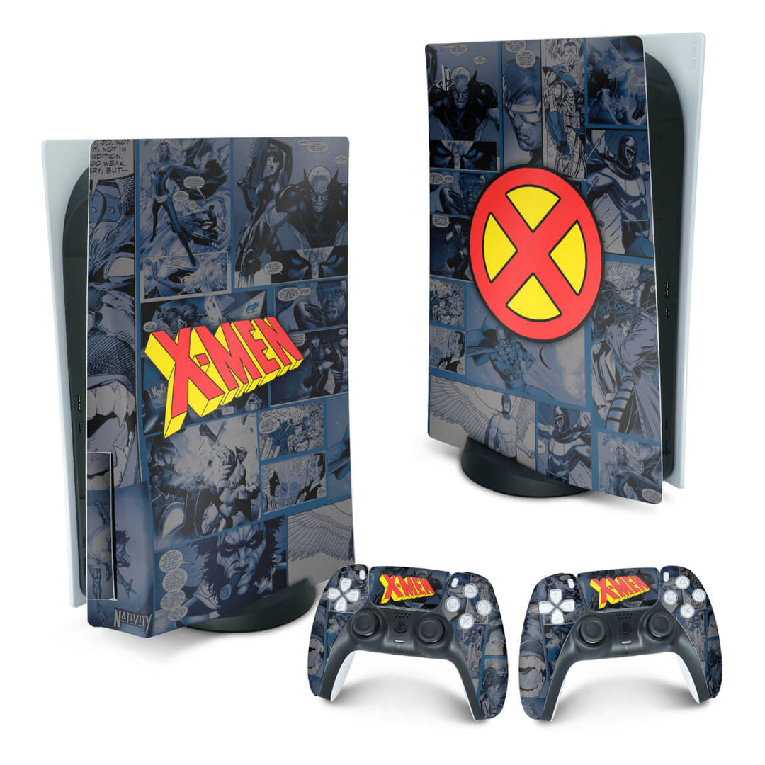 Skin Anti-Rage PS5 Fat Vertical - X-Men Comics - Pop Arte Skins