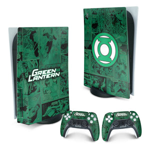 Skin Anti-Rage PS5 Fat Vertical - Lanterna Verde Comics - Pop Arte Skins