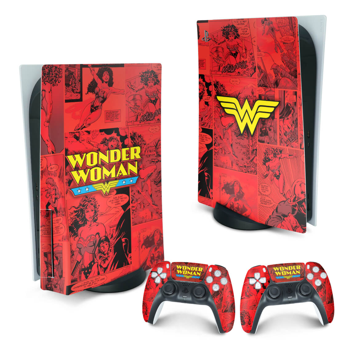 PS5 Fat Skin Anti-Rage Vertical - Mulher Maravilha Comics