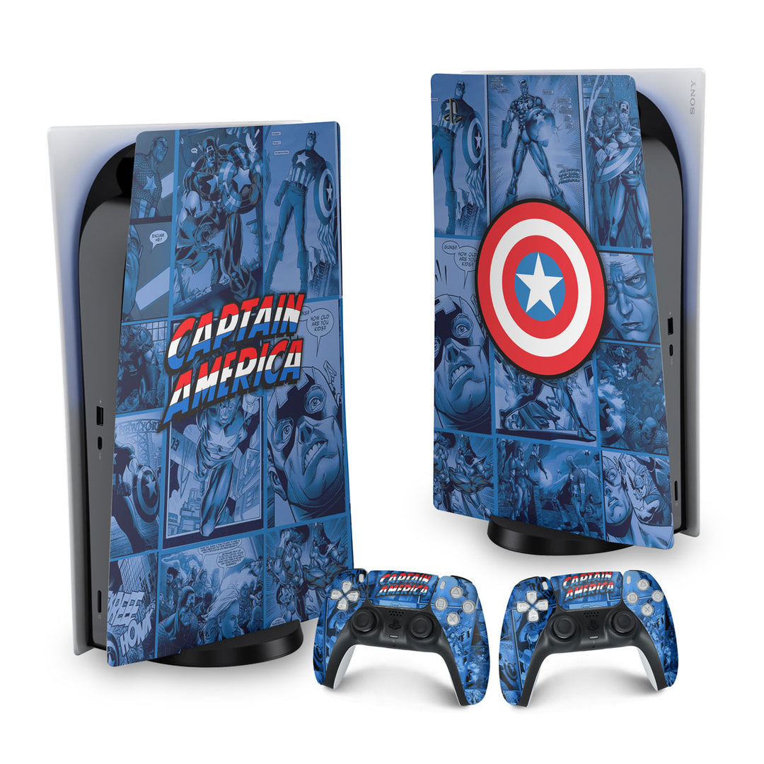 Skin Anti-Rage PS5 Fat Vertical - Capitão América Comics - Pop Arte Skins - foto 9