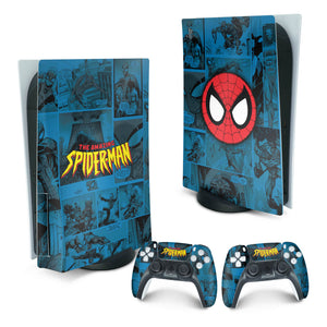Skin Anti-Rage PS5 Fat Vertical - Homem-Aranha Spider-Man Comics - Pop Arte Skins