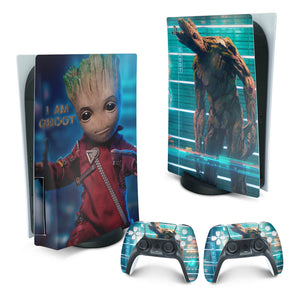 Skin Anti-Rage PS5 Fat Vertical - Baby Groot - Pop Arte Skins