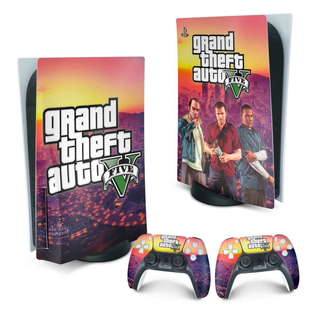 Skin Anti-Rage PS5 Fat Vertical - GTA V - Pop Arte Skins