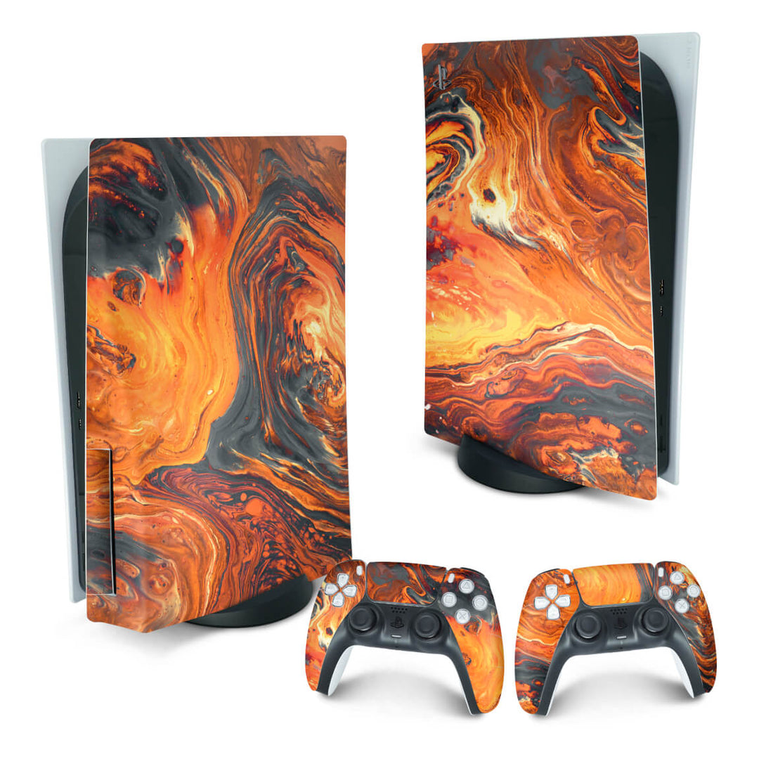 Skin Anti-Rage PS5 Fat Vertical - Abstrato #95 - Pop Arte Skins