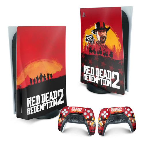 Skin Anti-Rage PS5 Fat Vertical - Red Dead Redemption 2