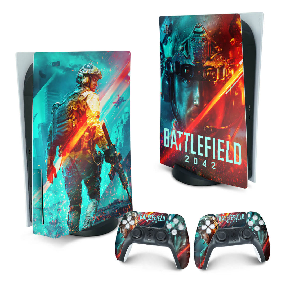 Skin Anti-Rage PS5 Fat Vertical - Battlefield 2042 - Pop Arte Skins