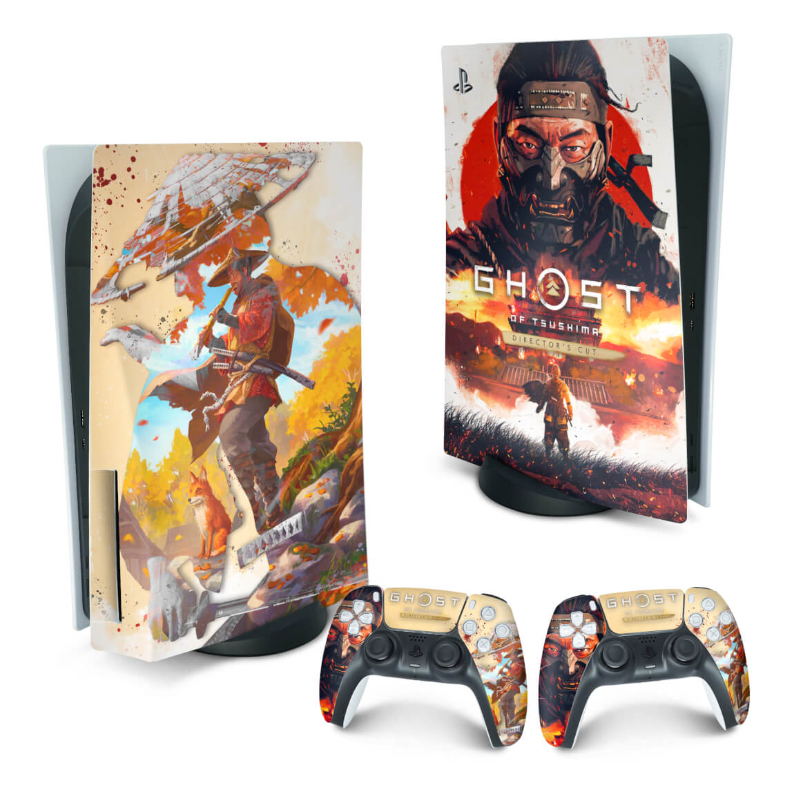 PS5 Fat Skin Anti-Rage Vertical - Ghost Of Tsushima Director's Cut