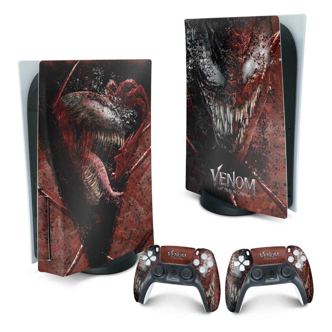 Skin Anti-Rage PS5 Fat Vertical - Venom Tempo de Carnificina - Pop Arte Skins