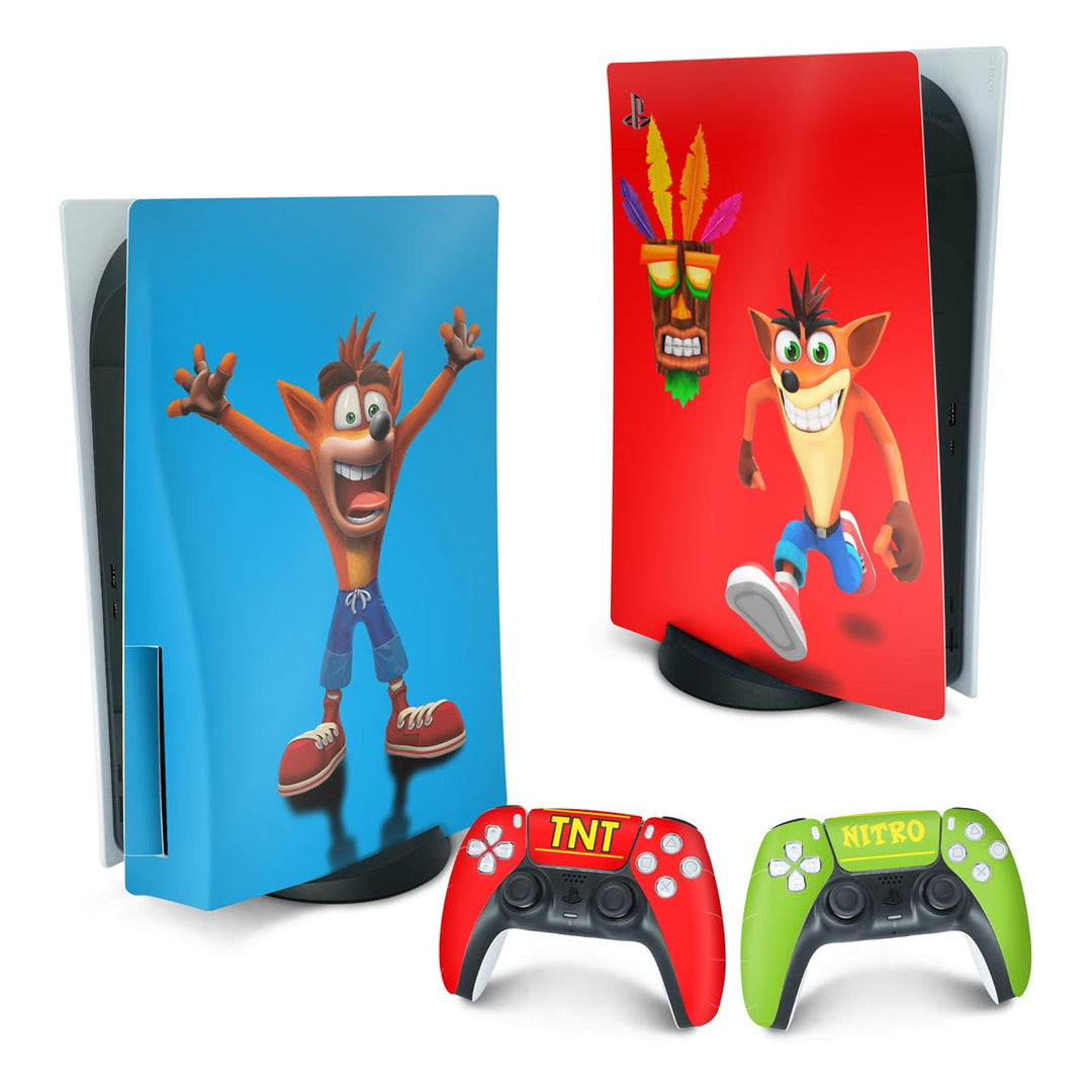 Skin Anti-Rage PS5 Fat Vertical - Crash Bandicoot - Pop Arte Skins