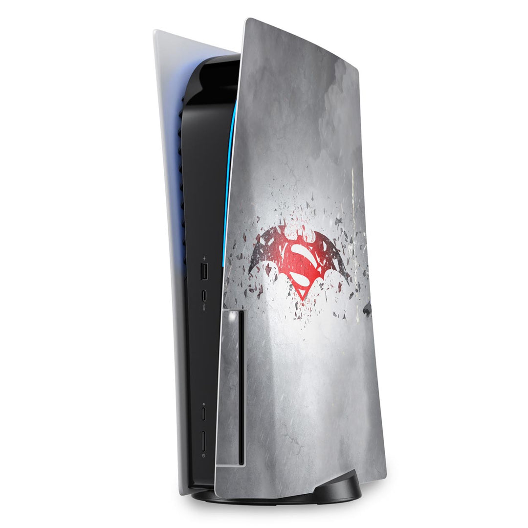 Skin Anti-Rage PS5 Fat Vertical - Batman Vs Superman Logo - Pop Arte Skins - foto 5