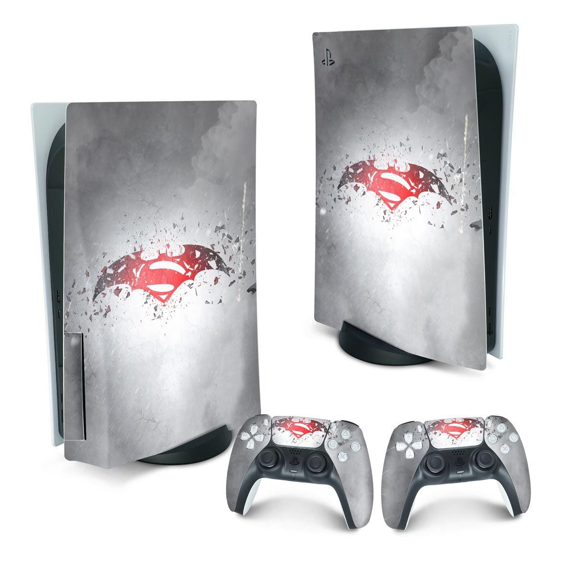 PS5 Fat Skin Anti-Rage Vertical - Batman Vs Superman Logo
