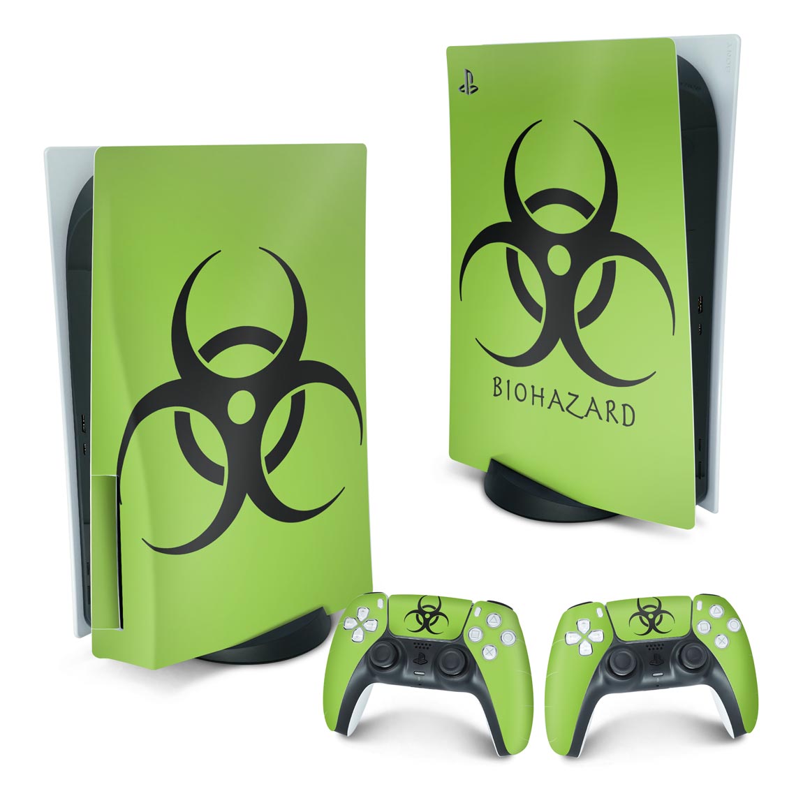Skin Anti-Rage PS5 Fat Vertical - Biohazard Radioativo