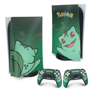 Skin Anti-Rage PS5 Fat Vertical - Pokemon Bulbasaur - Pop Arte Skins