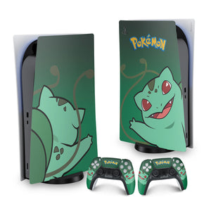 Skin Anti-Rage PS5 Fat Vertical - Pokemon Bulbasaur - Pop Arte Skins - foto 9