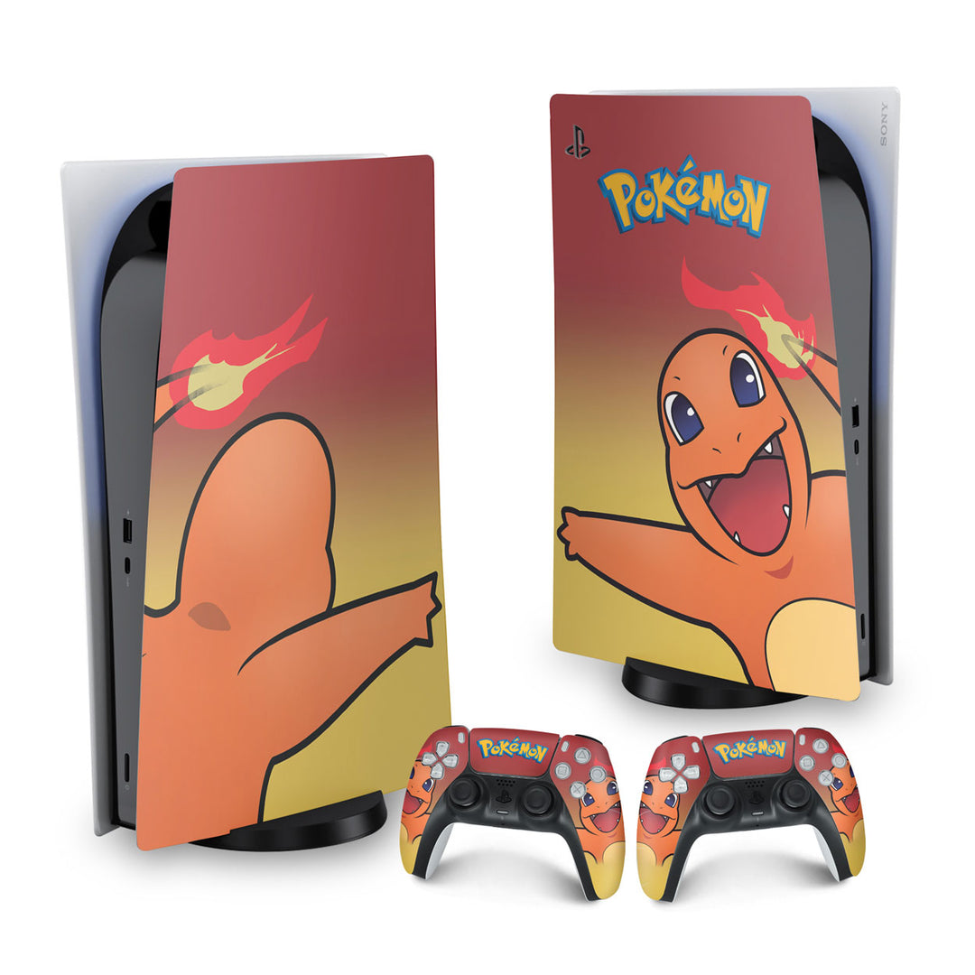 Skin Anti-Rage PS5 Fat Vertical - Pokemon Charmander - Pop Arte Skins - foto 9