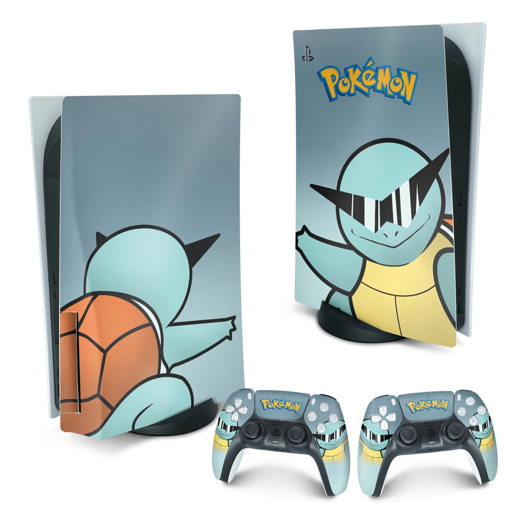 Skin Anti-Rage PS5 Fat Vertical - Pokemon Squirtle - Pop Arte Skins