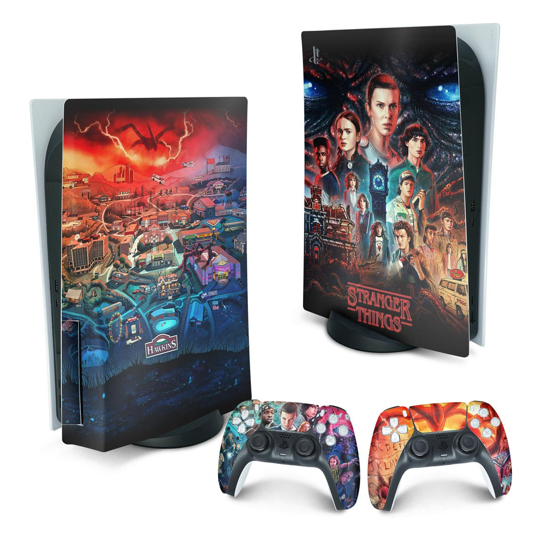Skin Anti-Rage PS5 Fat Vertical - Stranger Things - Pop Arte Skins