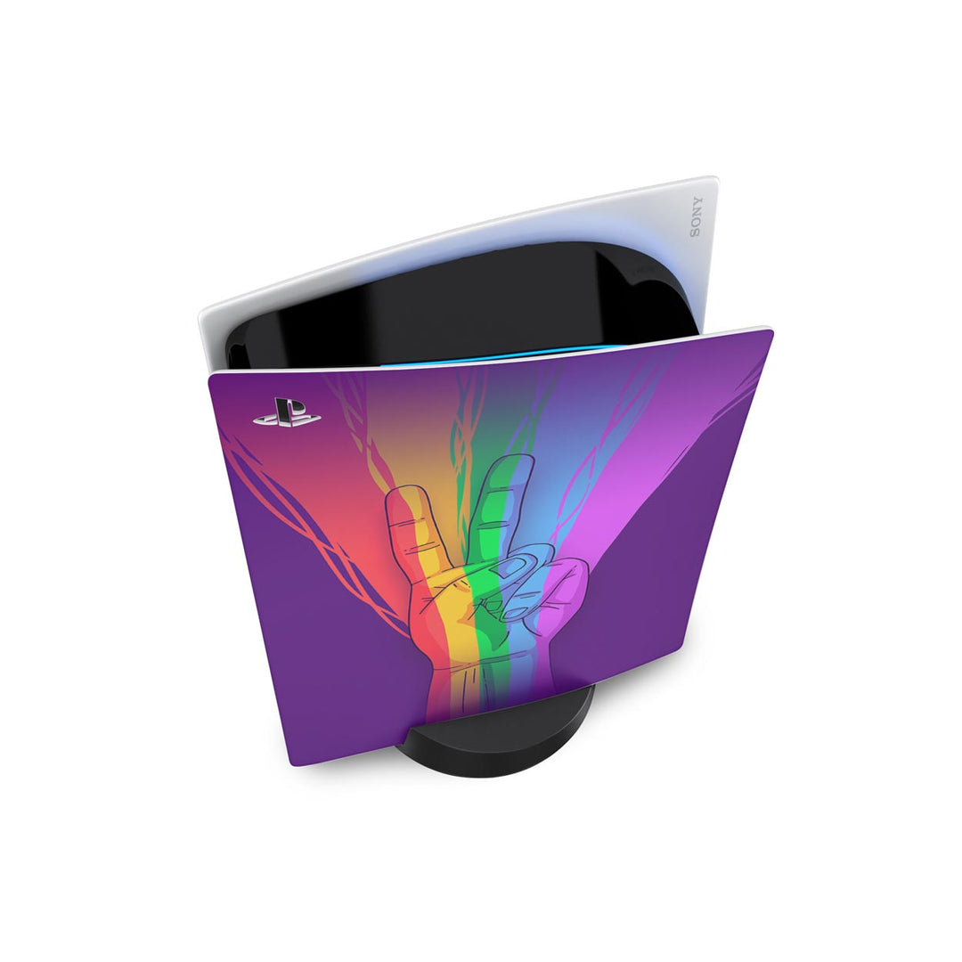 Skin Anti-Rage PS5 Fat Vertical - Rainbow Colors Colorido - Pop Arte Skins - foto 2