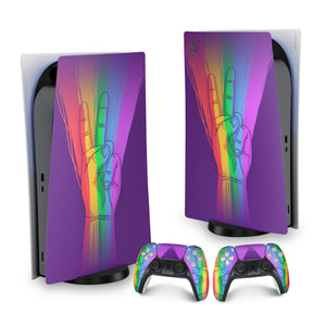 Skin Anti-Rage PS5 Fat Vertical - Rainbow Colors Colorido - Pop Arte Skins - foto 9