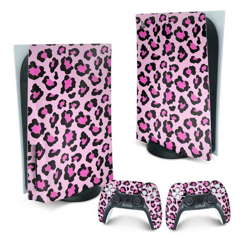 Skin Anti-Rage PS5 Fat Vertical - Onça Rosa
