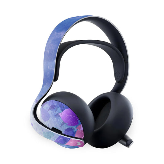 PS5 Skin Anti-Rage Headset Pulse Elite - Folhas Lilás