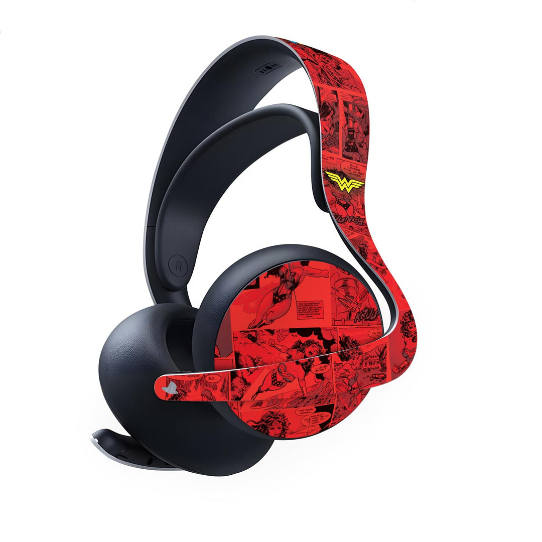Skin Anti-Rage PS5 Headset Pulse Elite - Mulher Maravilha Comics