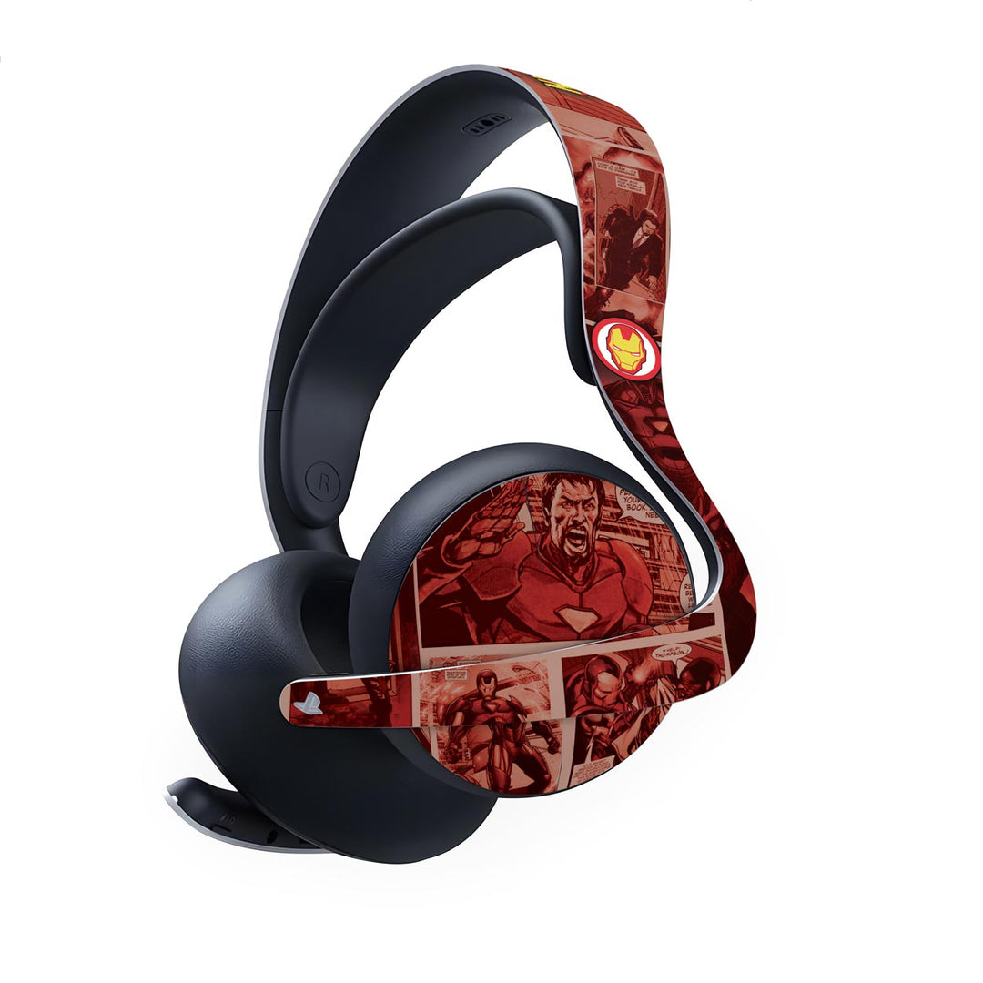 Skin Anti-Rage PS5 Headset Pulse Elite - Homem De Ferro Comics