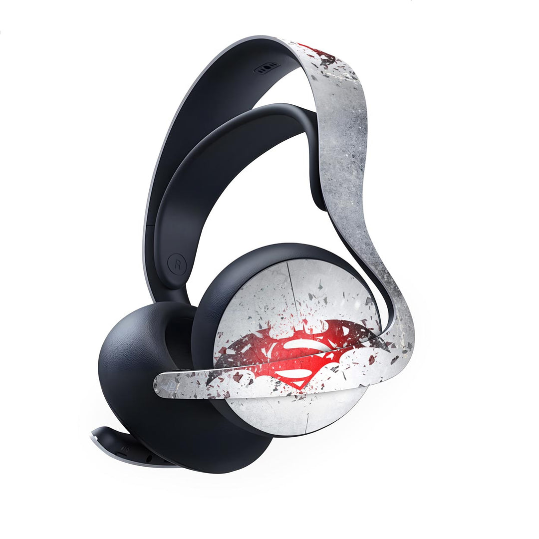 Skin Anti-Rage PS5 Headset Pulse Elite - Batman Vs Superman Logo