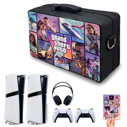 Bolsa Ps5 Pro Mochila Transporte Playstation 5 Pro Bag - GTA VI - Pop Arte Skins - foto 2