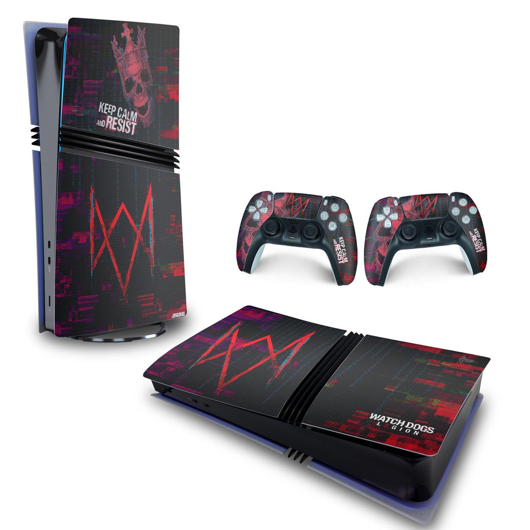 Skin Anti-Rage PS5 Pro Horizontal - Watch Dogs Legion - Pop Arte Skins - foto 4