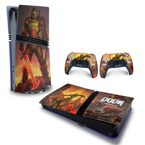 Skin Anti-Rage PS5 Pro Horizontal - Doom Eternal - Pop Arte Skins - foto 4