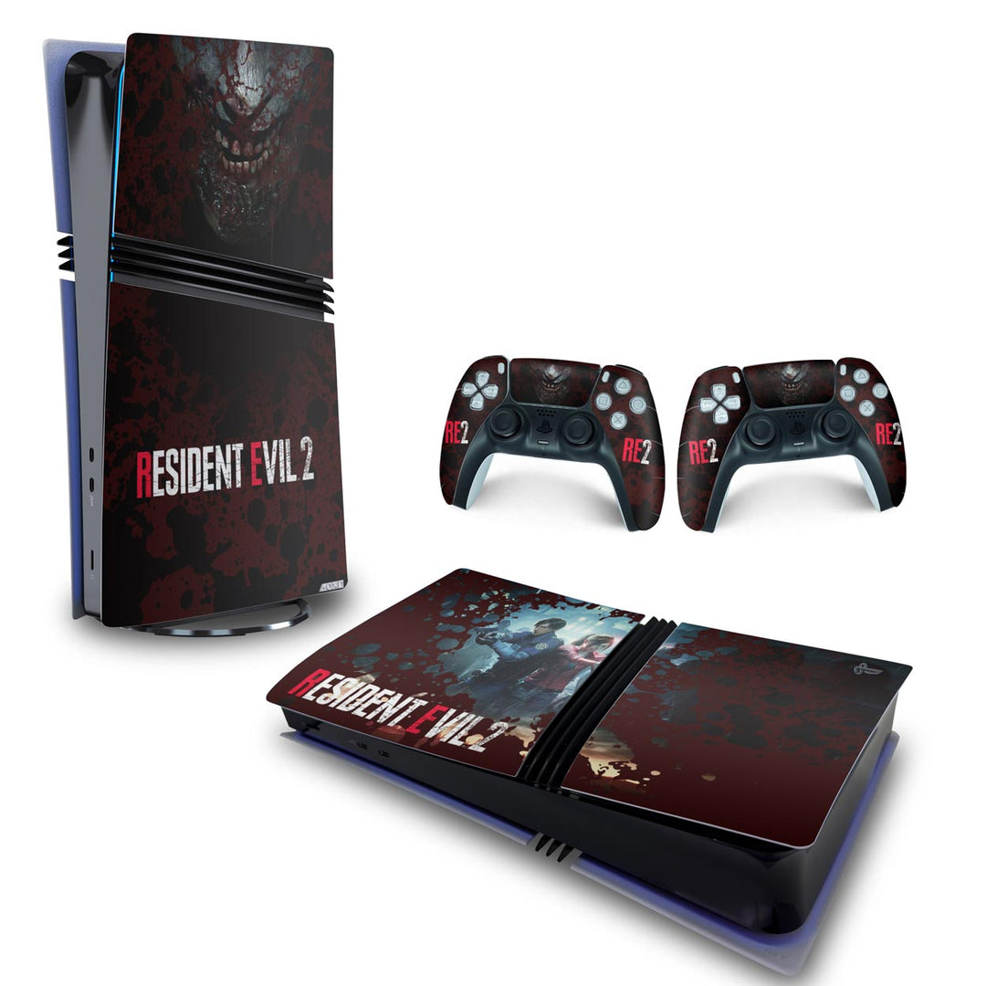 Skin Anti-Rage PS5 Pro Horizontal - Resident Evil 2 Remake - Pop Arte Skins - foto 4