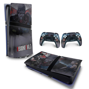 Skin Anti-Rage PS5 Pro Horizontal - Resident Evil 3 Remake - Pop Arte Skins